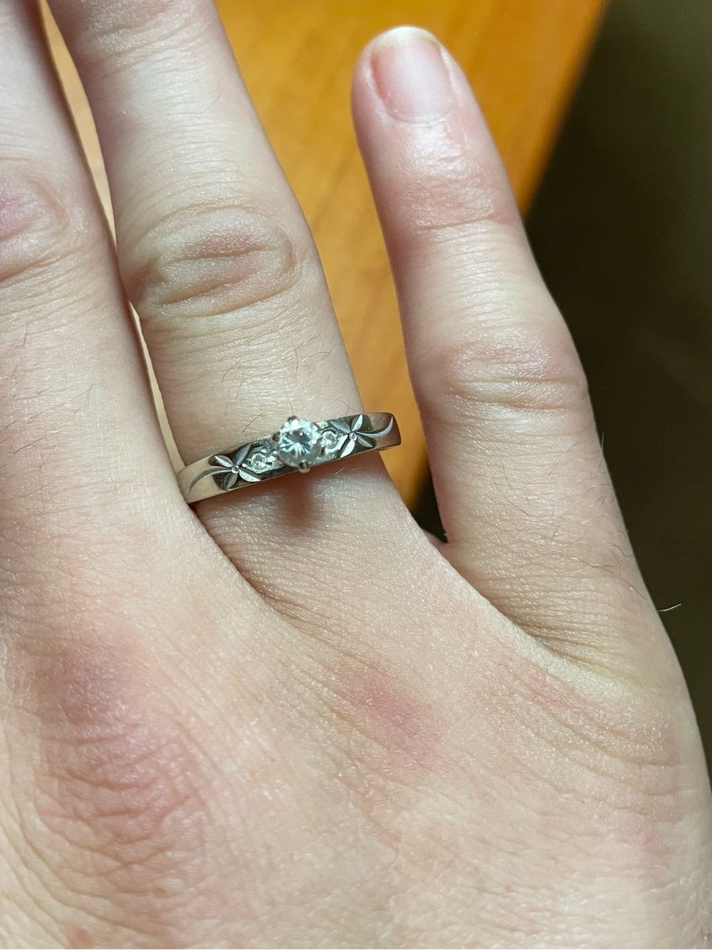 Antique Art Deco ring 14K